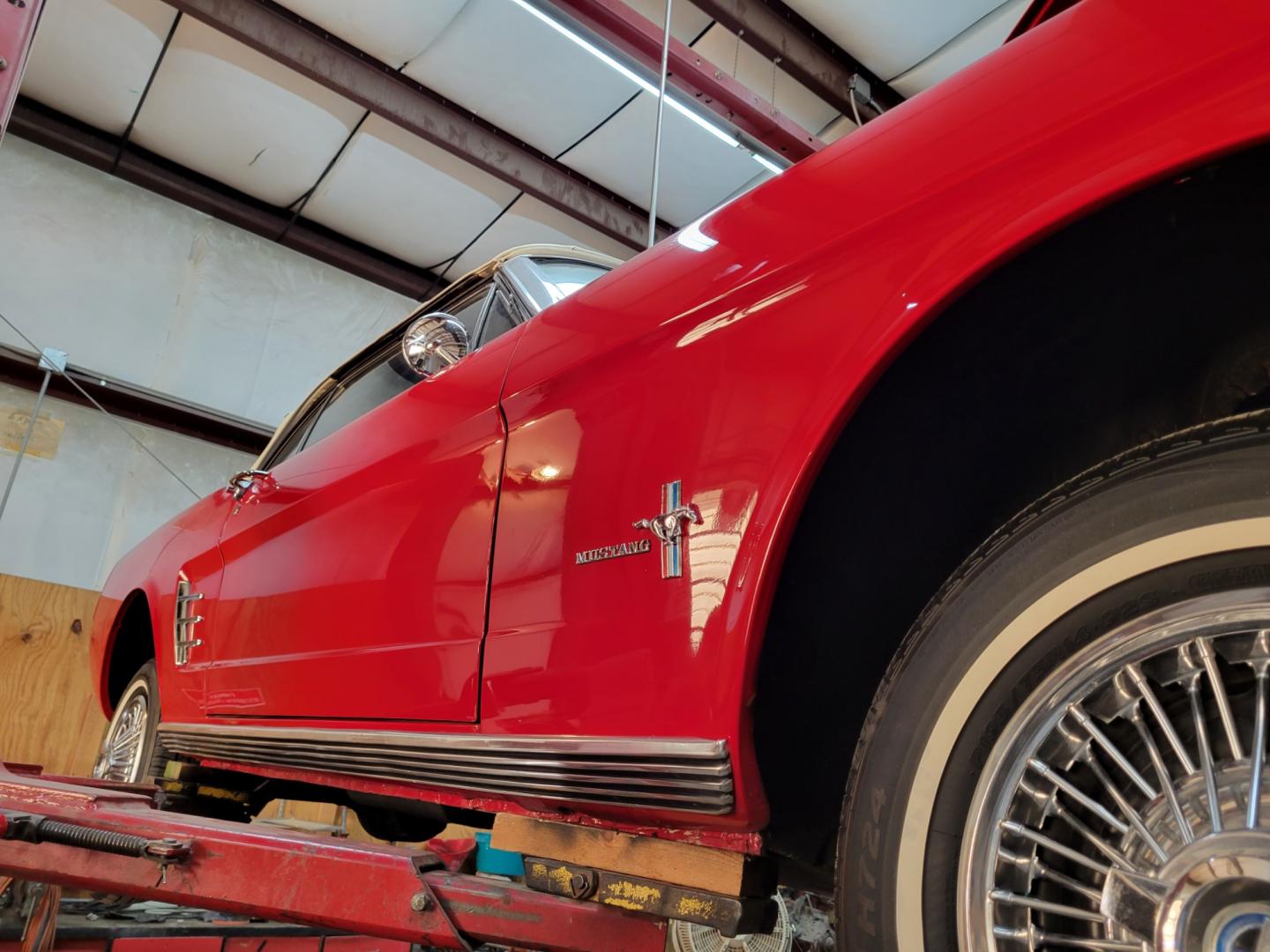 1966 Red /Black Ford Mustang Deluxe Pony Interior (6F08C738368) with an Original 289ci. engine, Automatic transmission, located at 2510 47th St. Suite 200, Boulder, CO, 80301, (303) 641-0333, 40.026196, -105.243217 - Known History back to its Original Purchaser Curtis Travis from Foxworthy Ford. This Beautiful 1966 Convertible Mustang is Equipped with its Original 289ci. V8, and C4 3 speed Automatic Transmission. The Vintage AC was Serviced and Recharged with 134 coolant October 2023. It has its Original F - Photo#19